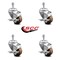 Service Caster 3 Inch High Temp Glass Filled Nylon 10mm Threaded Stem Caster Set with Brake SCC-TS20S314-GFNSHT-TLB-M1015-4 - alternate 2